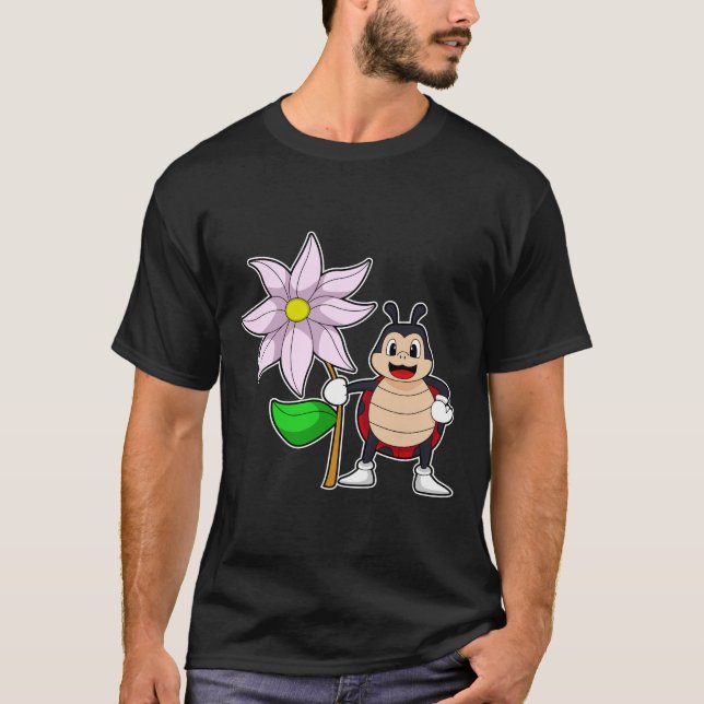 Ladybug with Flower.PNG T-Shirt (Front)