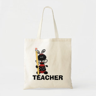 Ladybug with Pencil Teacher's Tote Bag