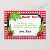 Ladybug with Polka Dots | Thank You Cards