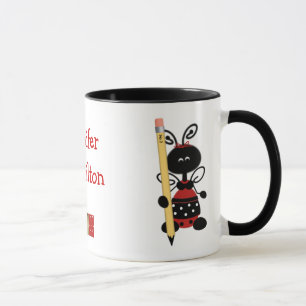 Ladybug With Ruler Teacher Mug