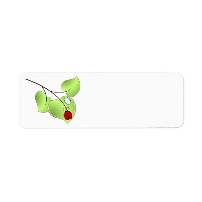 Ladybug with three leaves and a drop (Front)