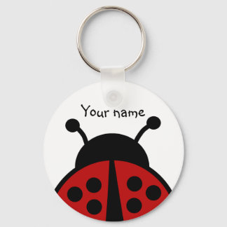 Ladybug with your name key ring