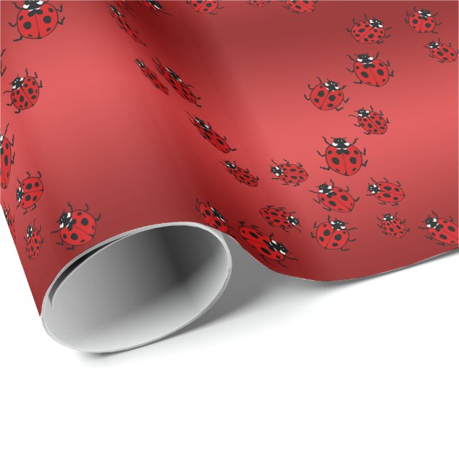 Ladybug Wrapping Paper Cute Ladybird Bug Paper (Roll Corner)