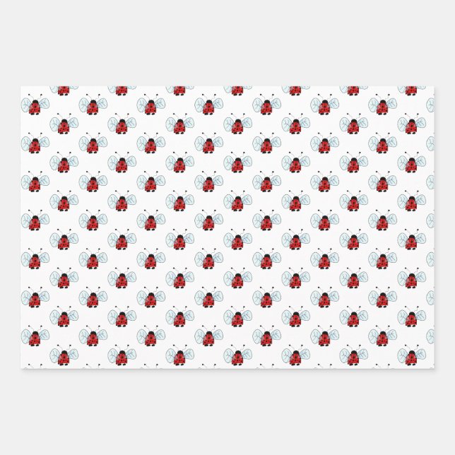 Ladybug  wrapping paper sheet (Front)