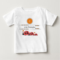 Ladybugs add name black and orange