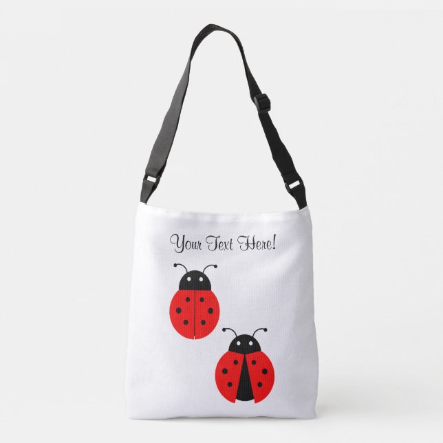 Ladybugs All Over Crossbody Bag (Back)