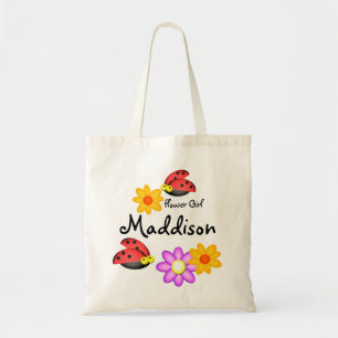 Ladybugs and Flower Girls Tote Bag