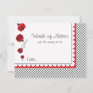 Ladybugs and Polka Dots Mummy Advice Card