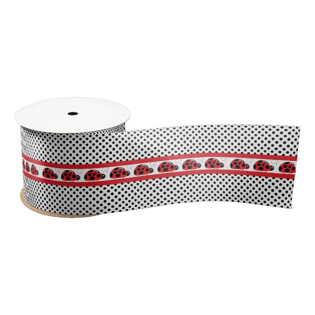 Ladybugs and Polka Dots Party Satin Ribbon (Spool)