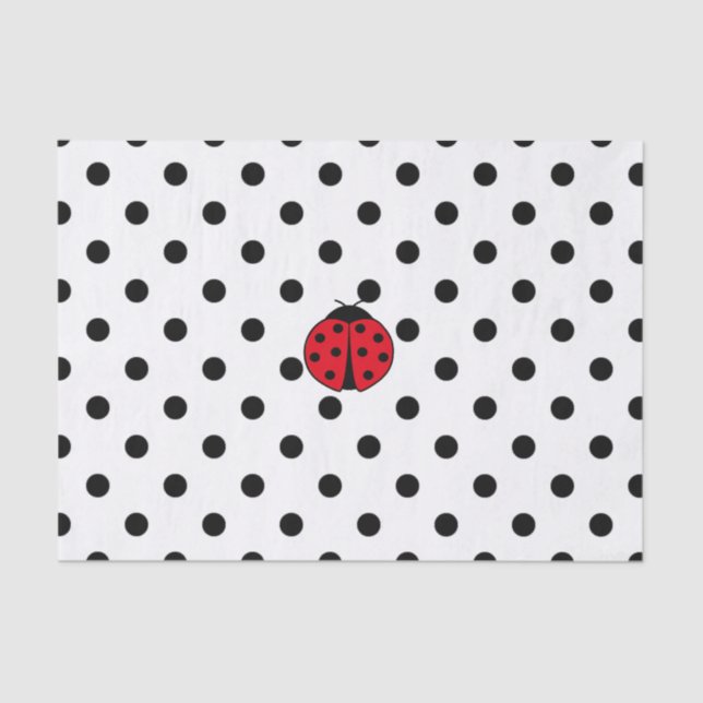 Ladybugs and polka dots      tissue paper (Front)