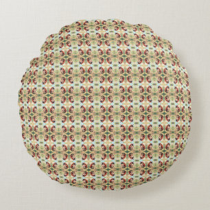 Ladybugs and the Hidden Nectar Kingdom.2 Round Cushion