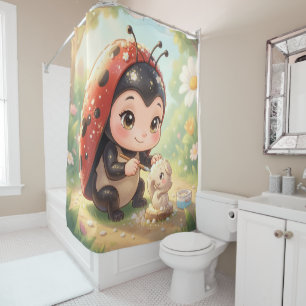 Ladybugs and the Hidden Nectar Kingdom.2 Shower Curtain