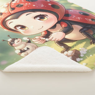 Ladybugs and the Hidden Nectar Kingdom.7 Sherpa Blanket