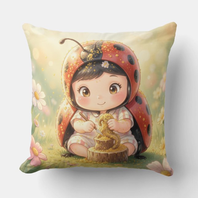 Ladybugs and the Hidden Nectar Kingdom.9 Cushion (Front)