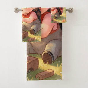 Ladybugs and the Hidden Nectar Kingdom Bath Towel Set