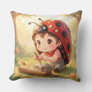 Ladybugs and the Hidden Nectar Kingdom Cushion