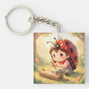 Ladybugs and the Hidden Nectar Kingdom Key Ring