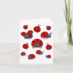 Ladybugs Art For Boy Girl Kid Toddler Insect Ladyb Card