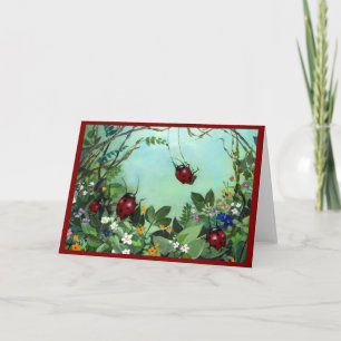 Ladybugs At Play Notecards