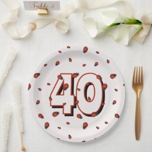 Ladybugs Birthday Party Big Age Paper Plate