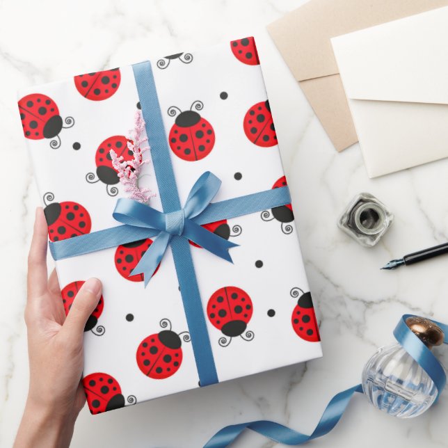 Ladybugs Birthday Party Wrapping Paper (Gifting)