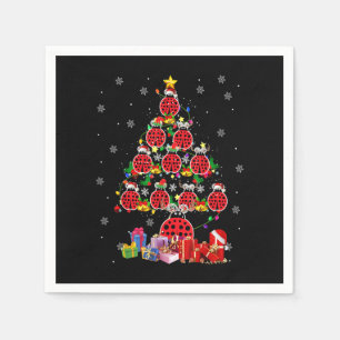 Ladybugs Christmas Tree Funny Santa ELF Ladybug Lo Napkin