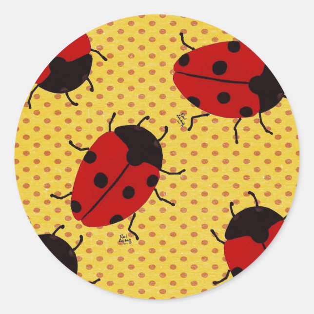 LADYBUGS CLASSIC ROUND STICKER (Front)