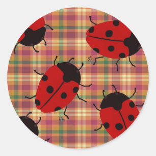 LADYBUGS CLASSIC ROUND STICKER