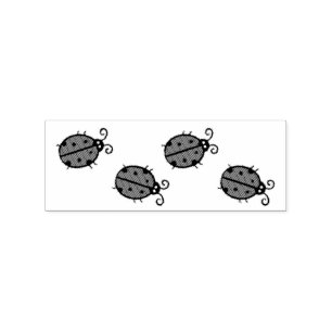 Ladybugs Crawling Thunder_Cove Rubber Stamp