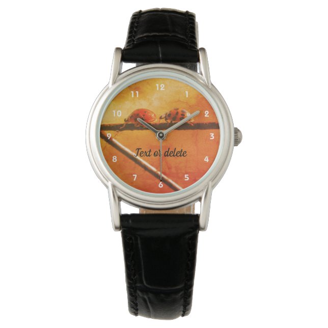 Ladybugs Follow The Leader Abstract Personalised  Watch (Front)