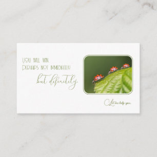 Ladybugs for psychologists and psychotherapists business card