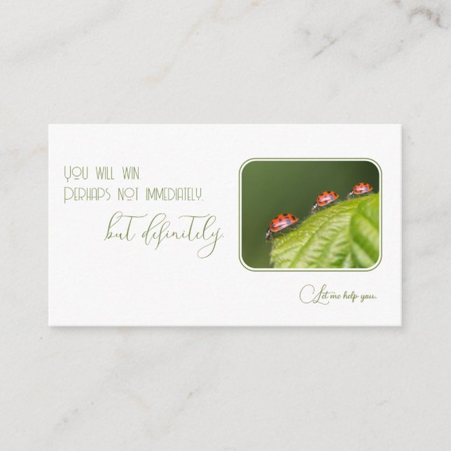 Ladybugs for psychologists and psychotherapists business card (Front)