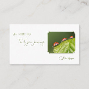 Ladybugs for psychologists and psychotherapists business card