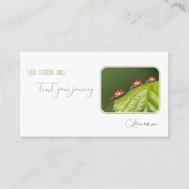 Ladybugs for psychologists and psychotherapists business card (Front)