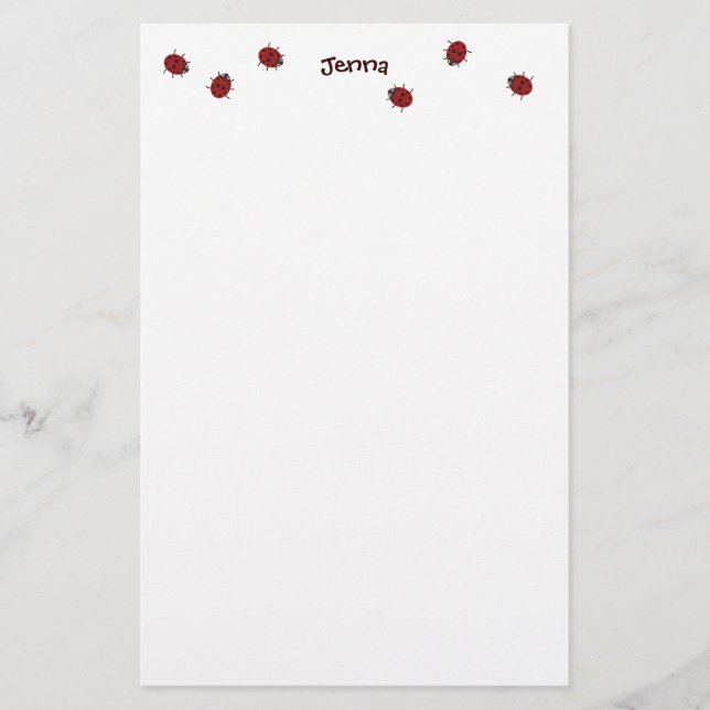 Ladybugs Galore Stationery for Kids (Front)