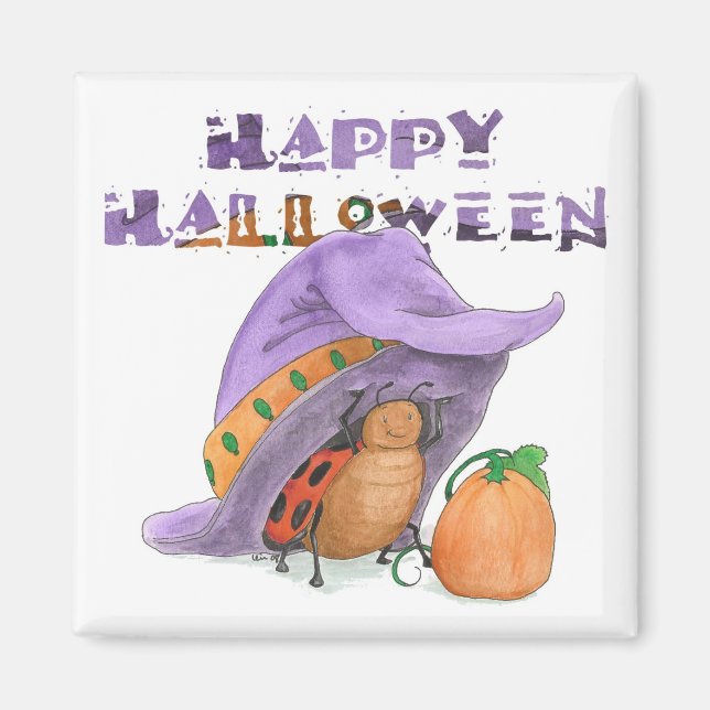 LadyBug's Happy Halloween Magnet (Front)