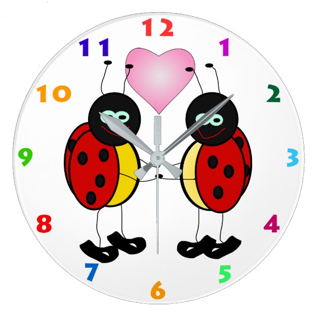 Ladybug Wall Clock Red Ladybugs Kitchen Decor New Gift Home Diy