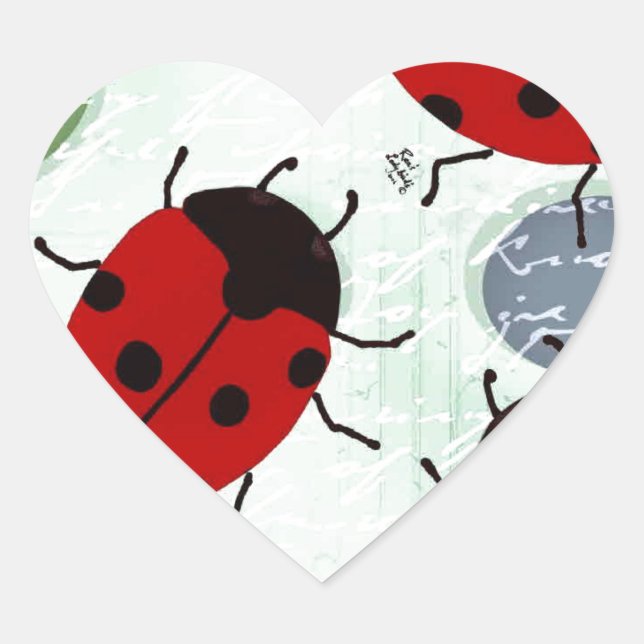 LADYBUGS HEART STICKER (Front)