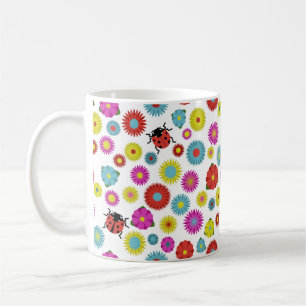 Ladybugs in the Garden Amongst the Flowers Coffee Mug