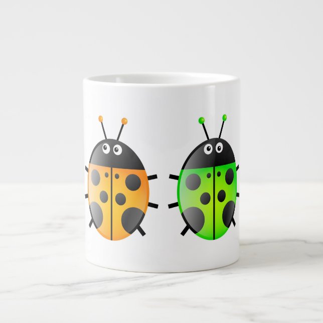 Ladybugs Large Coffee Mug (Front)