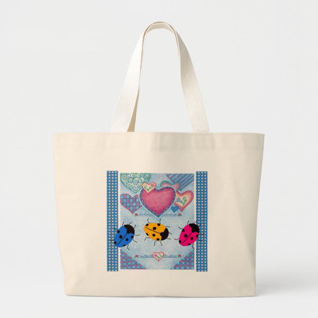 LADYBUGS LARGE TOTE BAG (Front)