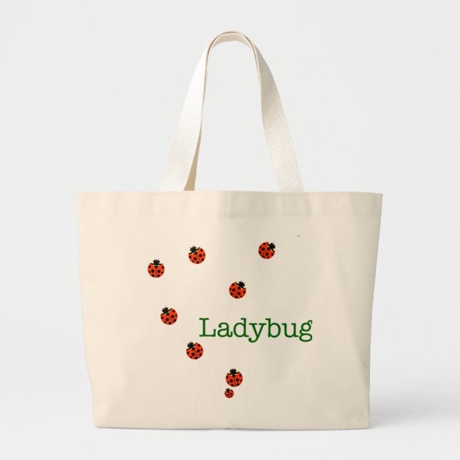Ladybugs Large Tote Bag (Front)