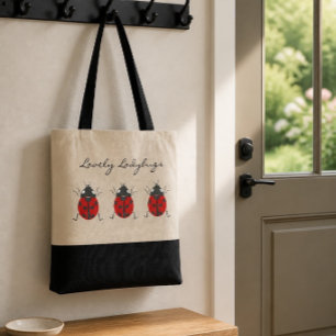 Ladybugs   Lovely Trio of Ladybugs Tote Bag
