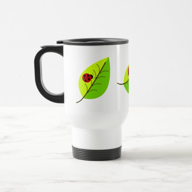 Ladybugs On Leaves Mug (Left)