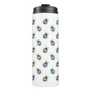 Ladybugs Pastel Multicolor Thermal Tumbler