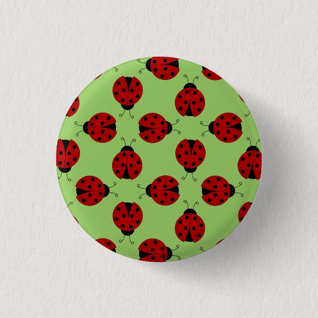 Ladybugs Pattern Button (Front)
