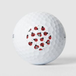 Ladybugs pattern golf balls