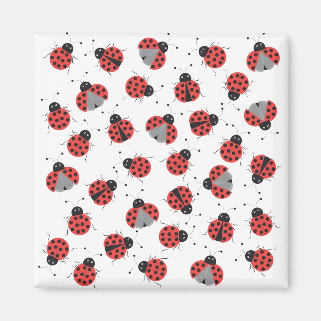 Ladybugs pattern magnet (Front)