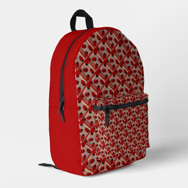 LADYBUGS PRINTED BACKPACK (Back Corner Left)