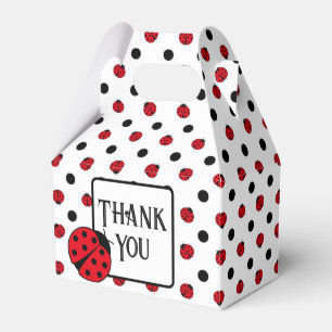 Ladybugs retro polka dots   favour box